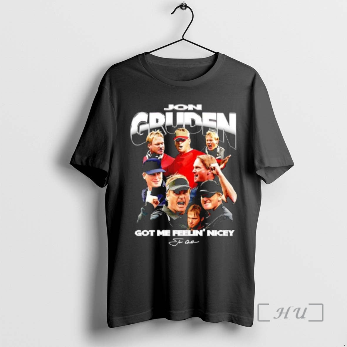 Trending Jon Gruden Coach Gruden Got Me Feelin Nicey Signature T-Shirts, Hoodie, Sweatshirt - T-Shirt, Sweatshirt, Hoodie