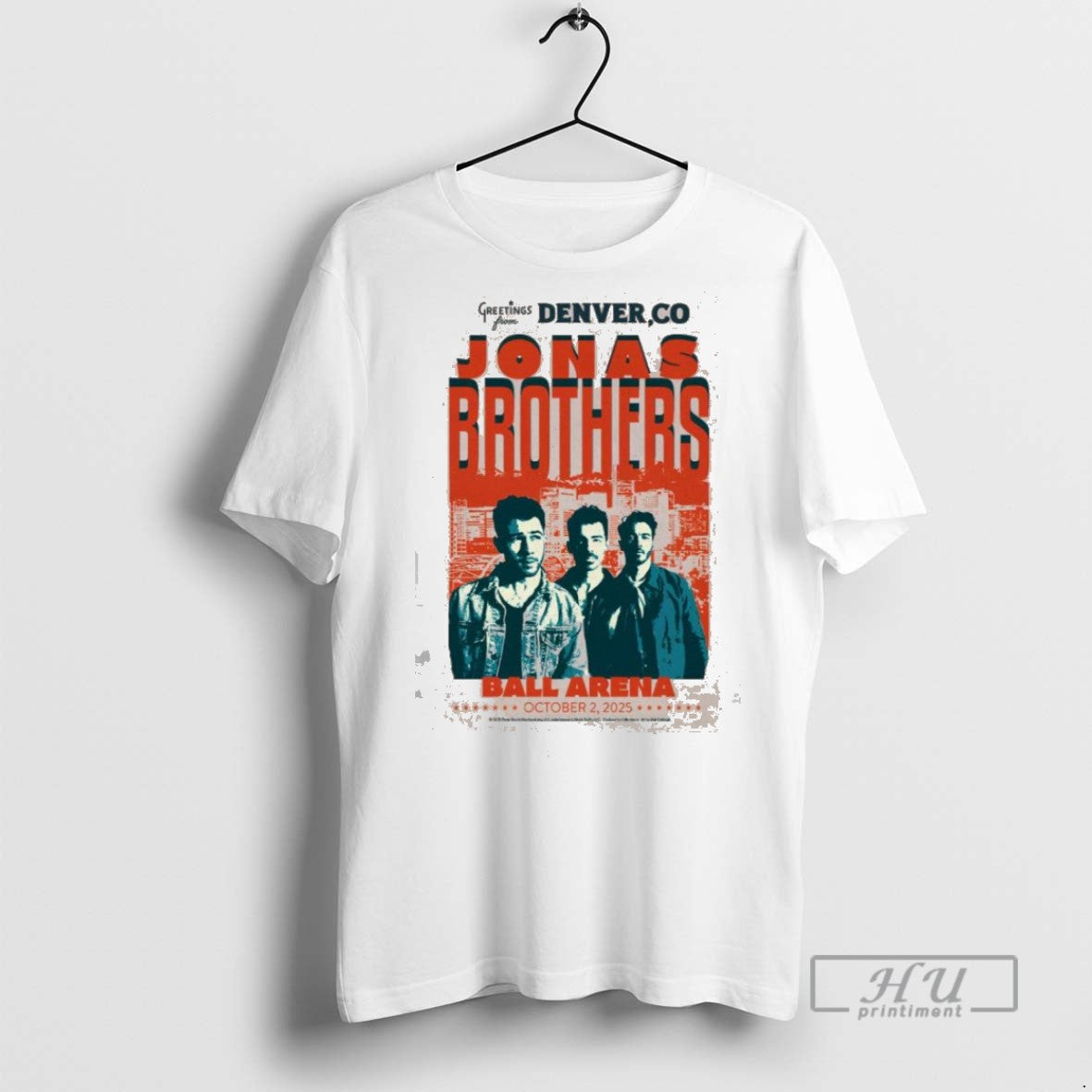 Trending Jonas Brothers Denver Co Oct 2 2025 Ball Arena T Shirt Unisex T-shirt, Sweatshirt, Hoodie, Long Sleeve Tee - T-Shirt, Sweatshirt, Hoodie