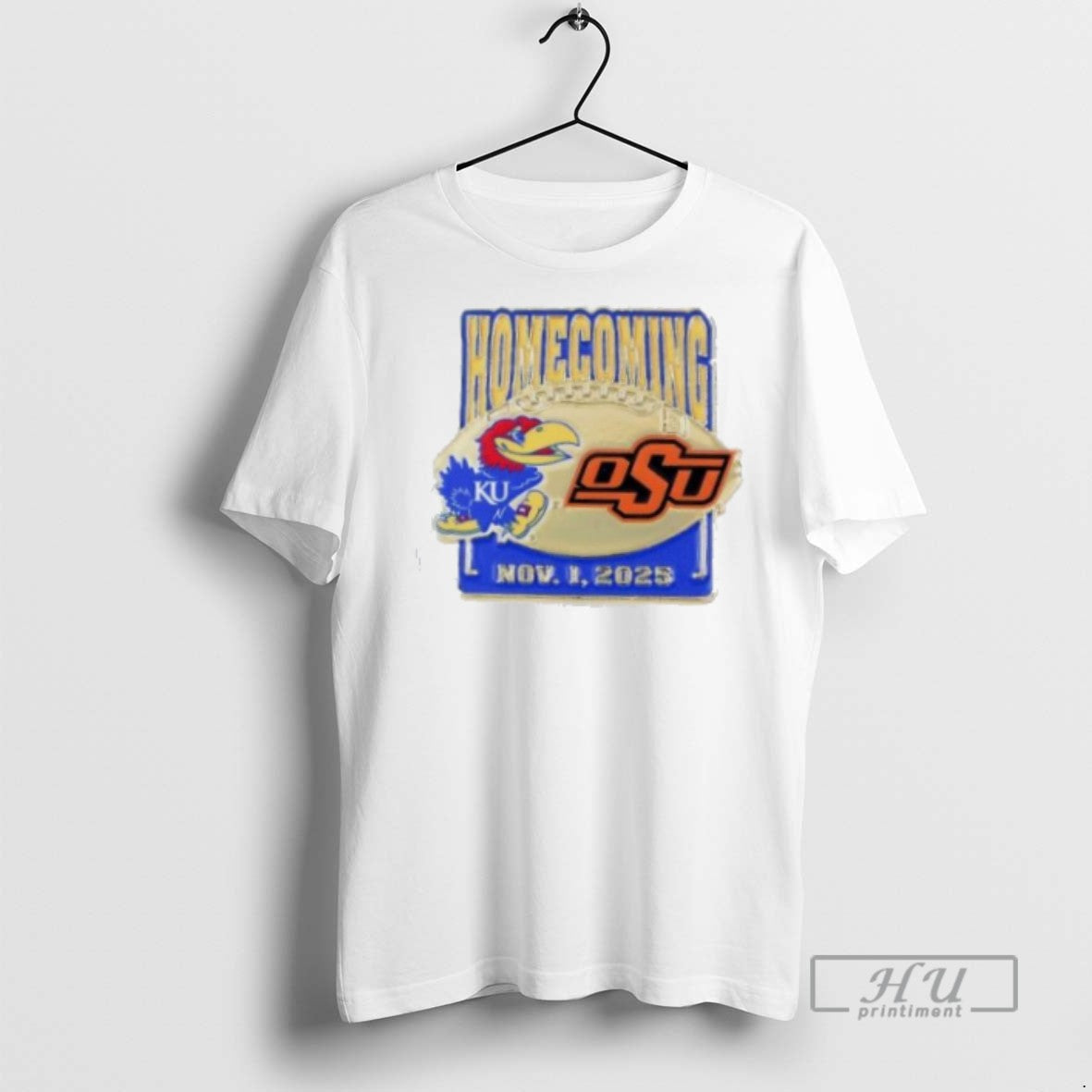 Trending Kansas Jayhawks Vs Oklahoma State Game Day Home Coming Nov 1 2025 Unisex T-shirt, Sweatshirt, Hoodie, Long Sleeve Tee - T-Shirt, Sweatshirt, Hoodie