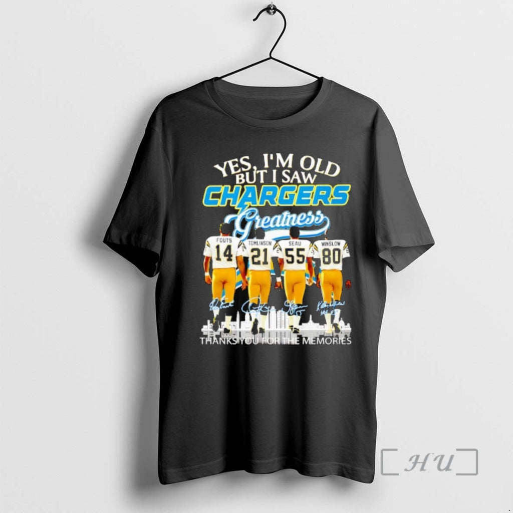 Trending Los Angeles Chargers Yes Im Old But I Saw Greatness Thank You T-Shirts, Hoodie, Sweatshirt - T-Shirt, Sweatshirt, Hoodie