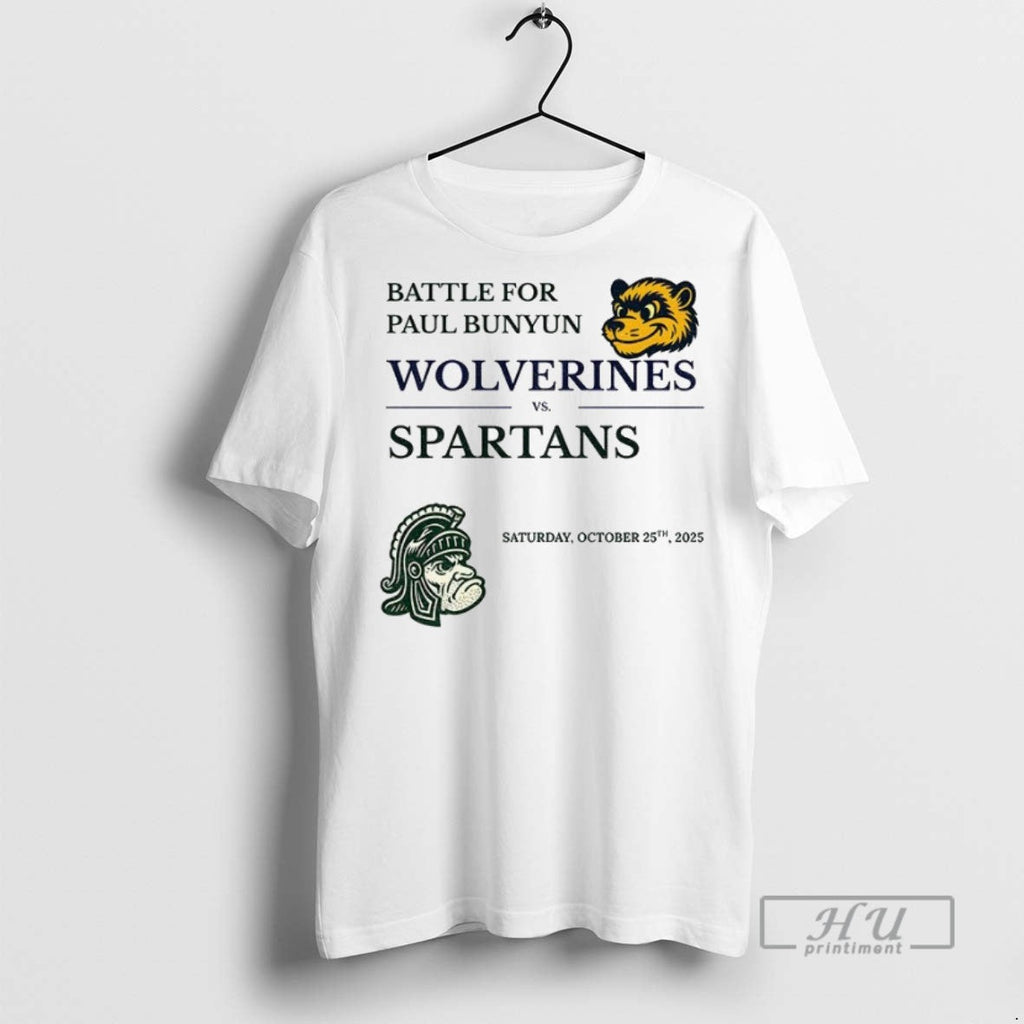 Trending Michigan Wolverines Vs Michigan State Spartans Battle For Paul Bunyan Food Drinks Traditions - T-Shirt, Sweatshirt, Hoodie