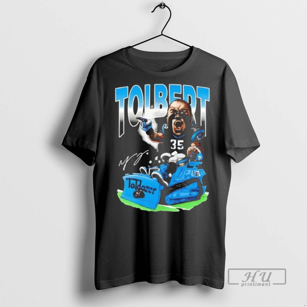 Trending Mike Tolbert Toldozer Caricature Carolina Panthers T Shirt Unisex T-shirt, Sweatshirt, Hoodie, Long Sleeve Tee - T-Shirt, Sweatshirt, Hoodie