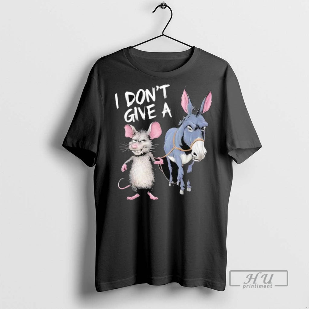 Trending Mouse And Donkey I Dont Give A Donkey T Shirt Unisex T-shirt, Sweatshirt, Hoodie, Long Sleeve Tee - T-Shirt, Sweatshirt, Hoodie