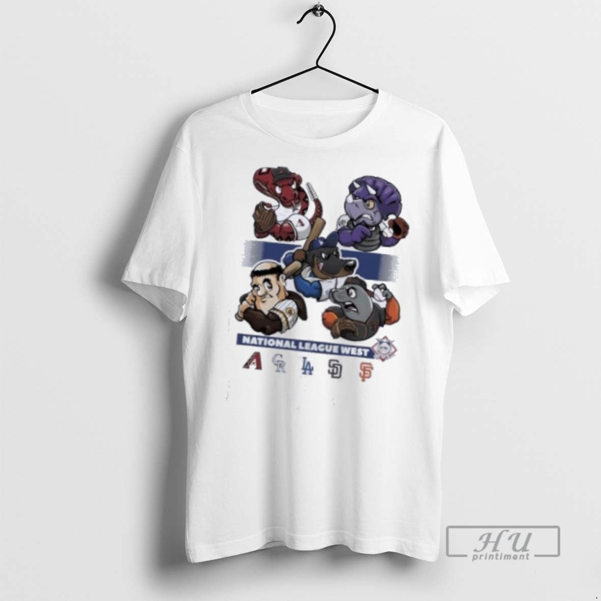 Trending National League West 2025 Mlb Postseason Mascot T Shirt Unisex T-shirt, Sweatshirt, Hoodie, Long Sleeve Tee - T-Shirt, Sweatshirt, Hoodie