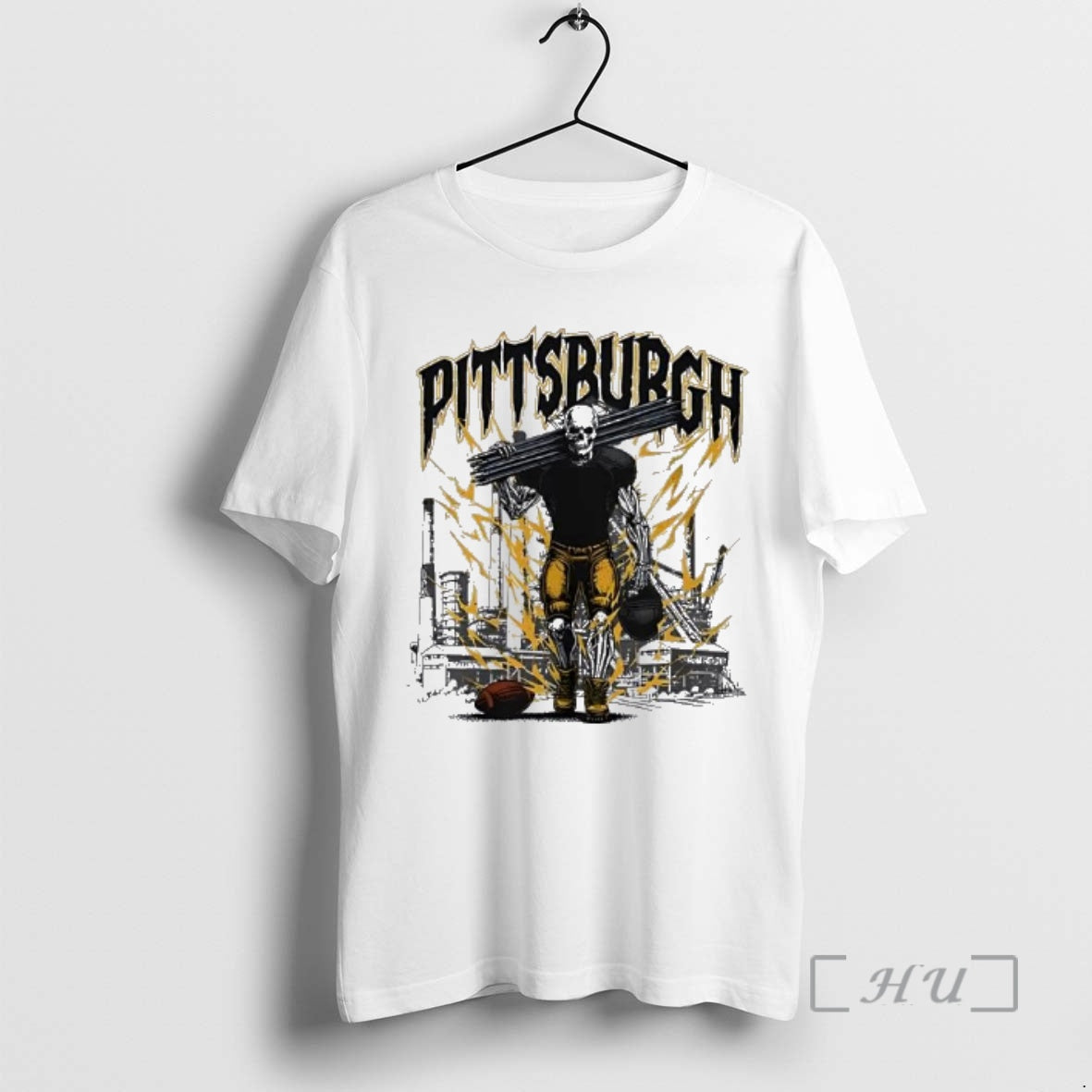 Trending Pittsburgh Football Skeleton Bootleg Skyline T-Shirts, Hoodie, Sweatshirt - T-Shirt, Sweatshirt, Hoodie