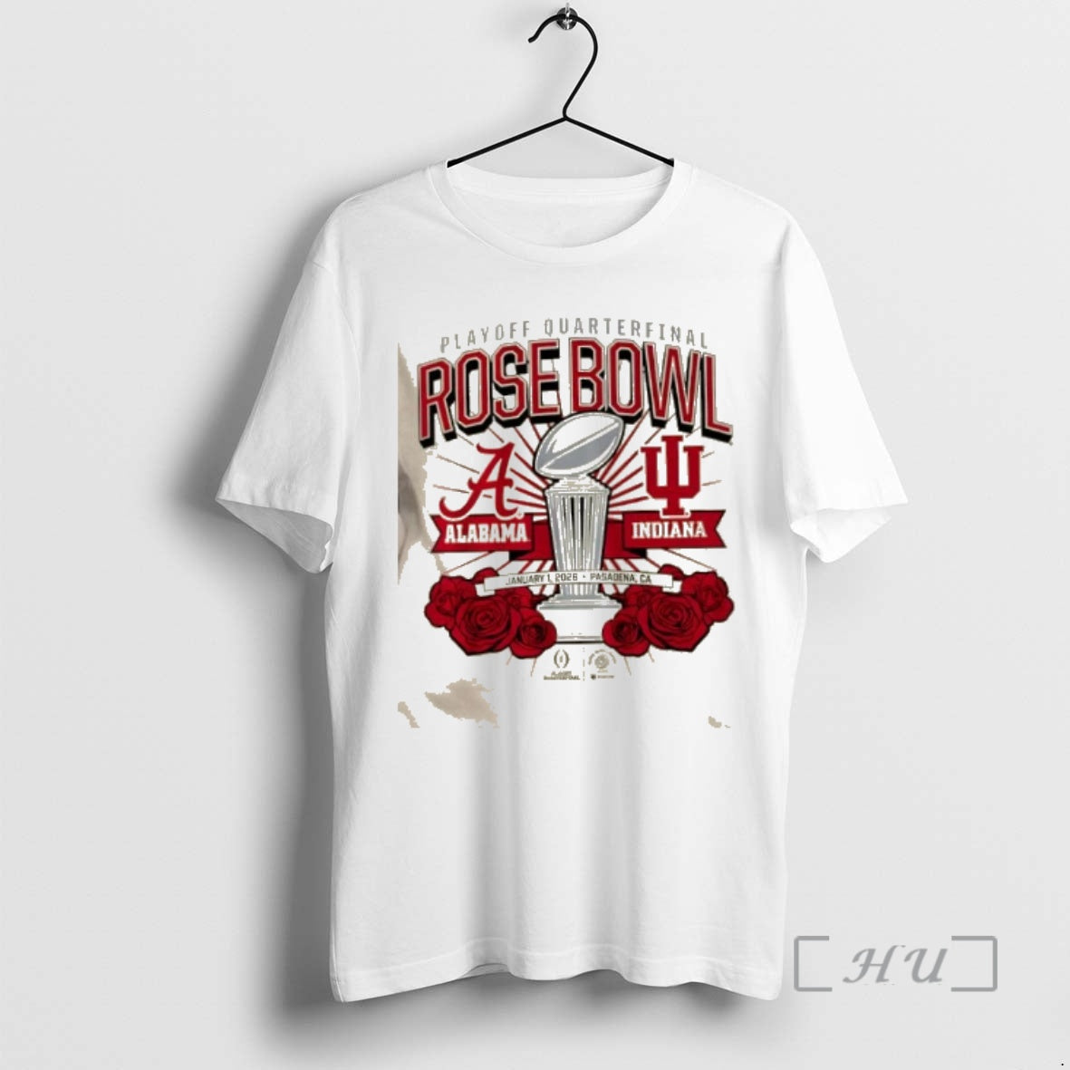 Trending Playoff Quarterfinal Indiana Alabama 2025 Rose Bowl Game Matchup T-Shirts, Hoodie, Sweatshirt - T-Shirt, Sweatshirt, Hoodie