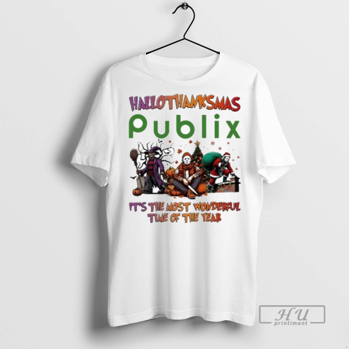 Trending Publix Horror Film Hallothanksmas Its The Most Wonderful Time Of The Year Unisex T-shirt, Sweatshirt, Hoodie, Long Sleeve Tee - T-Shirt, Sweatshirt, Hoodie