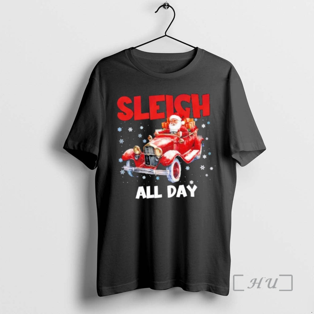 Trending Santa Claus Driving Car Sleigh All Day Vintage T-Shirts, Hoodie, Sweatshirt - T-Shirt, Sweatshirt, Hoodie