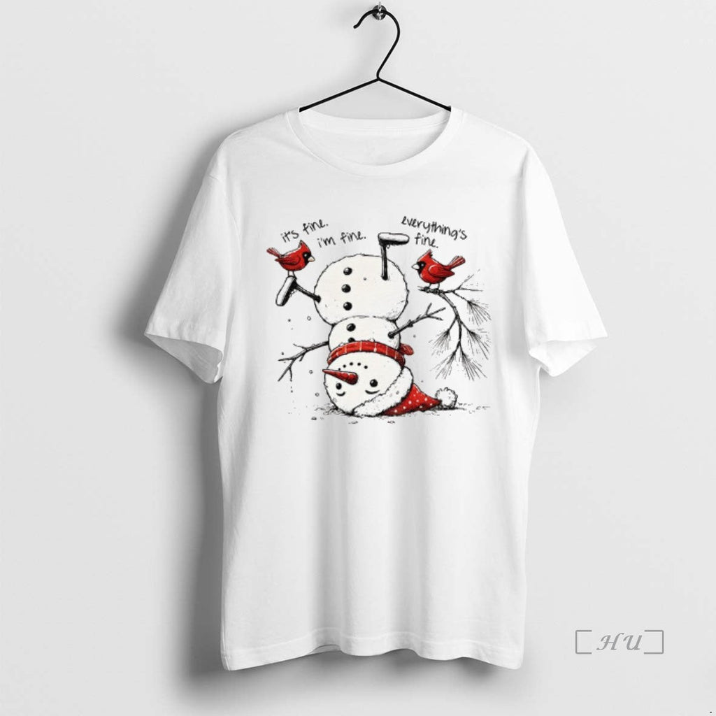 Trending Snowman Upside Down Fine Im Fine Everythings Fine T-Shirts, Hoodie, Sweatshirt - T-Shirt, Sweatshirt, Hoodie