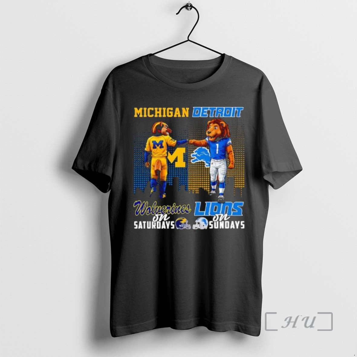 Trending Michigan Wolverines Saturdays Detroit Lions Sundays Mascots College T-Shirts, Hoodie, Sweatshirt - T-Shirt, Sweatshirt, Hoodie