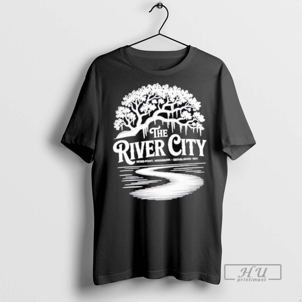 Trending The River City Moss Point Live Oak Est 1901 T Shirt Unisex T-shirt, Sweatshirt, Hoodie, Long Sleeve Tee - T-Shirt, Sweatshirt, Hoodie