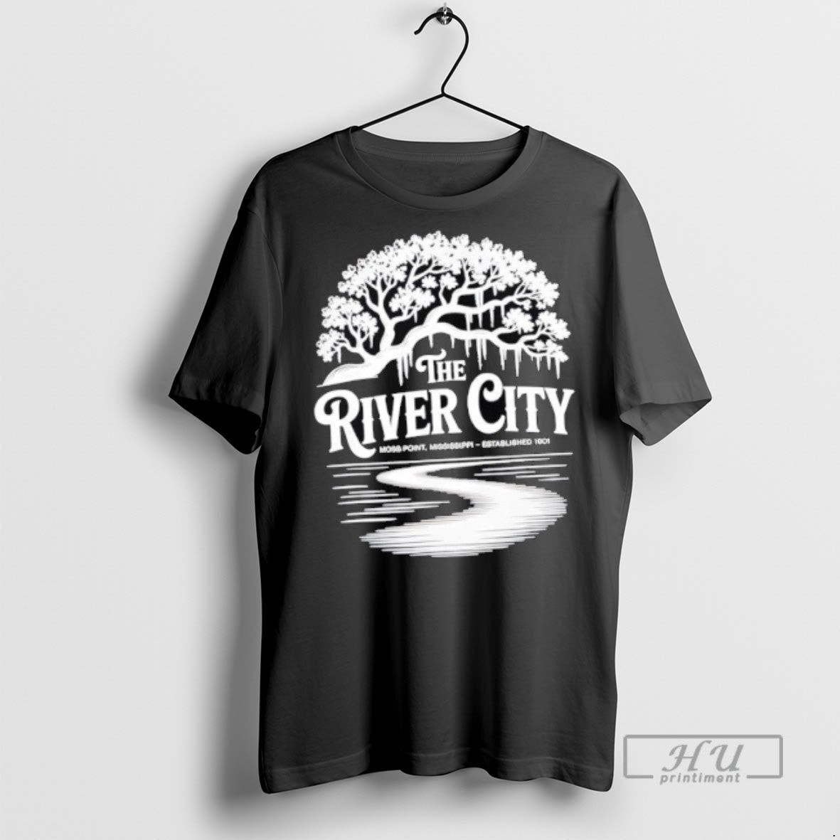 Trending The River City Moss Point Live Oak Est 1901 T Shirt Unisex T-shirt, Sweatshirt, Hoodie, Long Sleeve Tee - T-Shirt, Sweatshirt, Hoodie