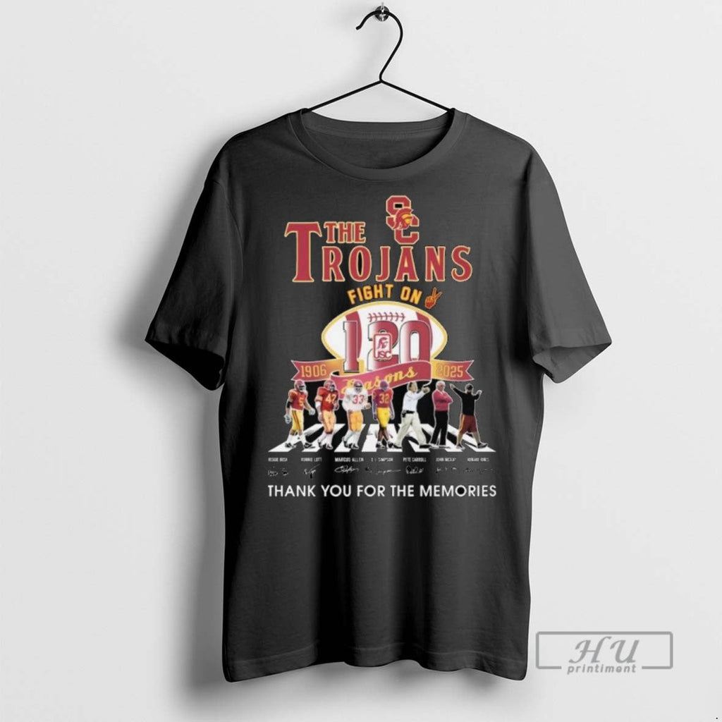 Trending The Trojans Fight On 1906 2025 Season Thank You For The Memories Signatures Long Unisex T-shirt, Sweatshirt, Hoodie, Long Sleeve Tee - T-Shirt, Sweatshirt, Hoodie