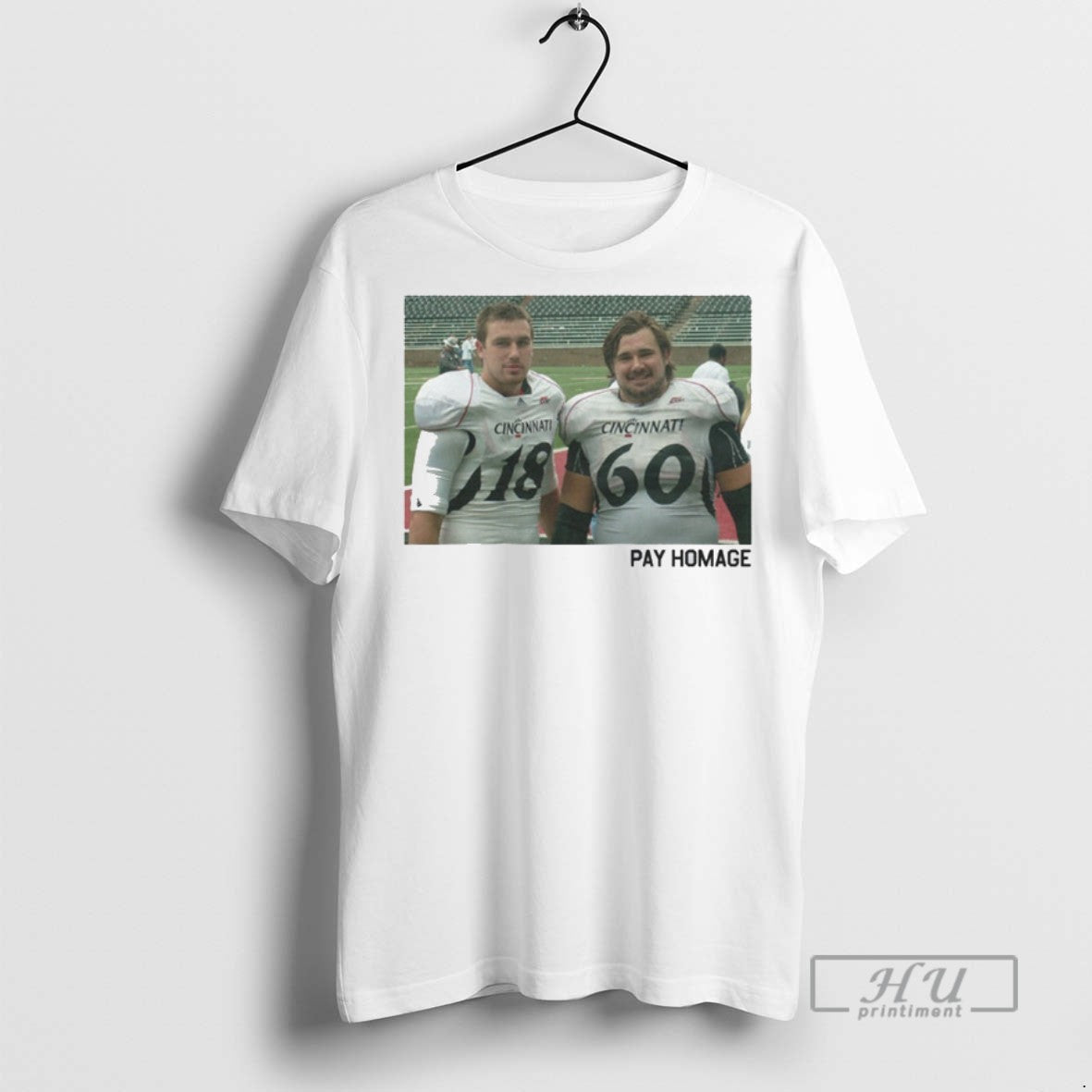 Trending Uc Bearcats Travis And Jason Kelce Brothers Pay Homage T Shirt Unisex T-shirt, Sweatshirt, Hoodie, Long Sleeve Tee - T-Shirt, Sweatshirt, Hoodie