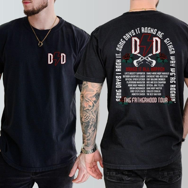 Dad Rock Shirt Daddy Tour Shirt Funny Fatherhood Shirt Cool Dad Dad T-Shirts, Hoodie, Sweatshirt - T-Shirt, Sweatshirt, Hoodie