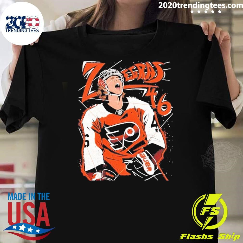 Trevor Zegras Screaming Philadelphia Flyers Shirt Unisex T-shirt, Sweatshirt, Hoodie, Long Sleeve Tee - T-Shirt, Sweatshirt, Hoodie