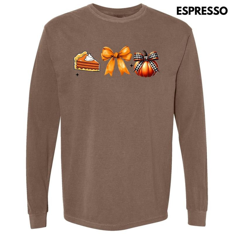 Trio Thanksgiving Things Long Sleeve Comfort Colors 'NLB' T-Shirts, Hoodie, Sweatshirt - T-Shirt, Sweatshirt, Hoodie