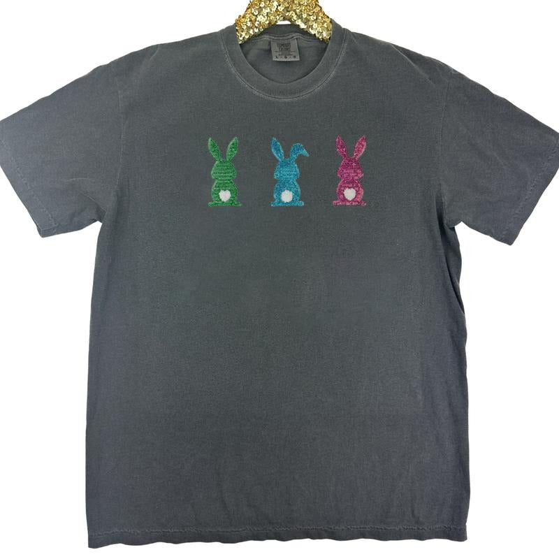 Triple Sequin Bunnies Comfort Colors T-Shirts, Hoodie, Sweatshirt - T-Shirt, Sweatshirt, Hoodie