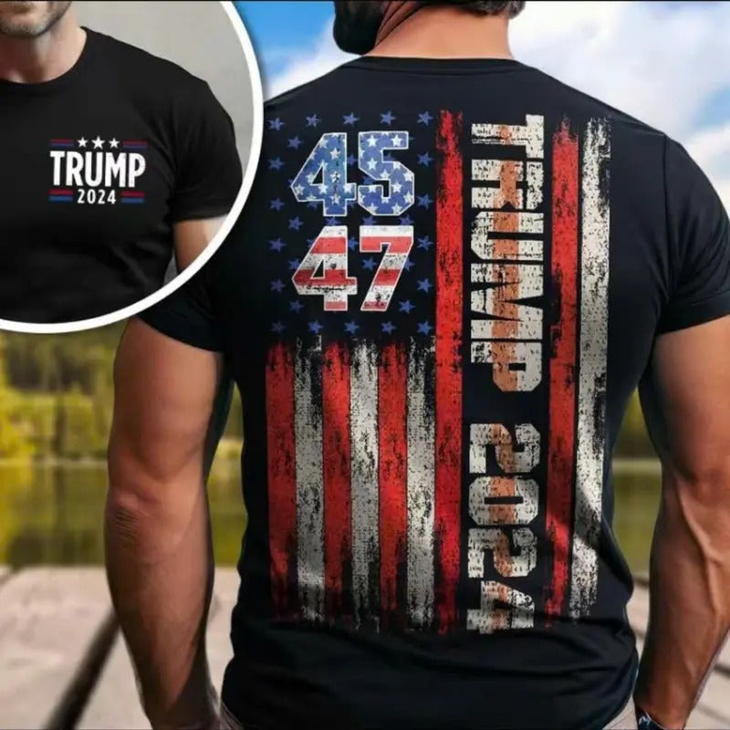 Trum 2024 Flag America Take America Back Classic Cotton Menswear Underwear T-Shirts, Hoodie, Sweatshirt - T-Shirt, Sweatshirt, Hoodie