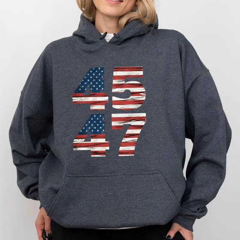 Trump 2024 45 47 Donald Trump 47th President Presidential Election Trump MAGA 47 2024 Political T-Shirts, Hoodie, Sweatshirt - T-Shirt, Sweatshirt, Hoodie