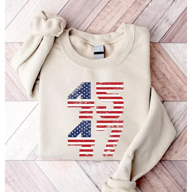 Trump 45 47 Trump2024 Trump I'Ll Be Back Republican Shirt Republican Patriotic American Flag T-Shirts, Hoodie, Sweatshirt - T-Shirt, Sweatshirt, Hoodie