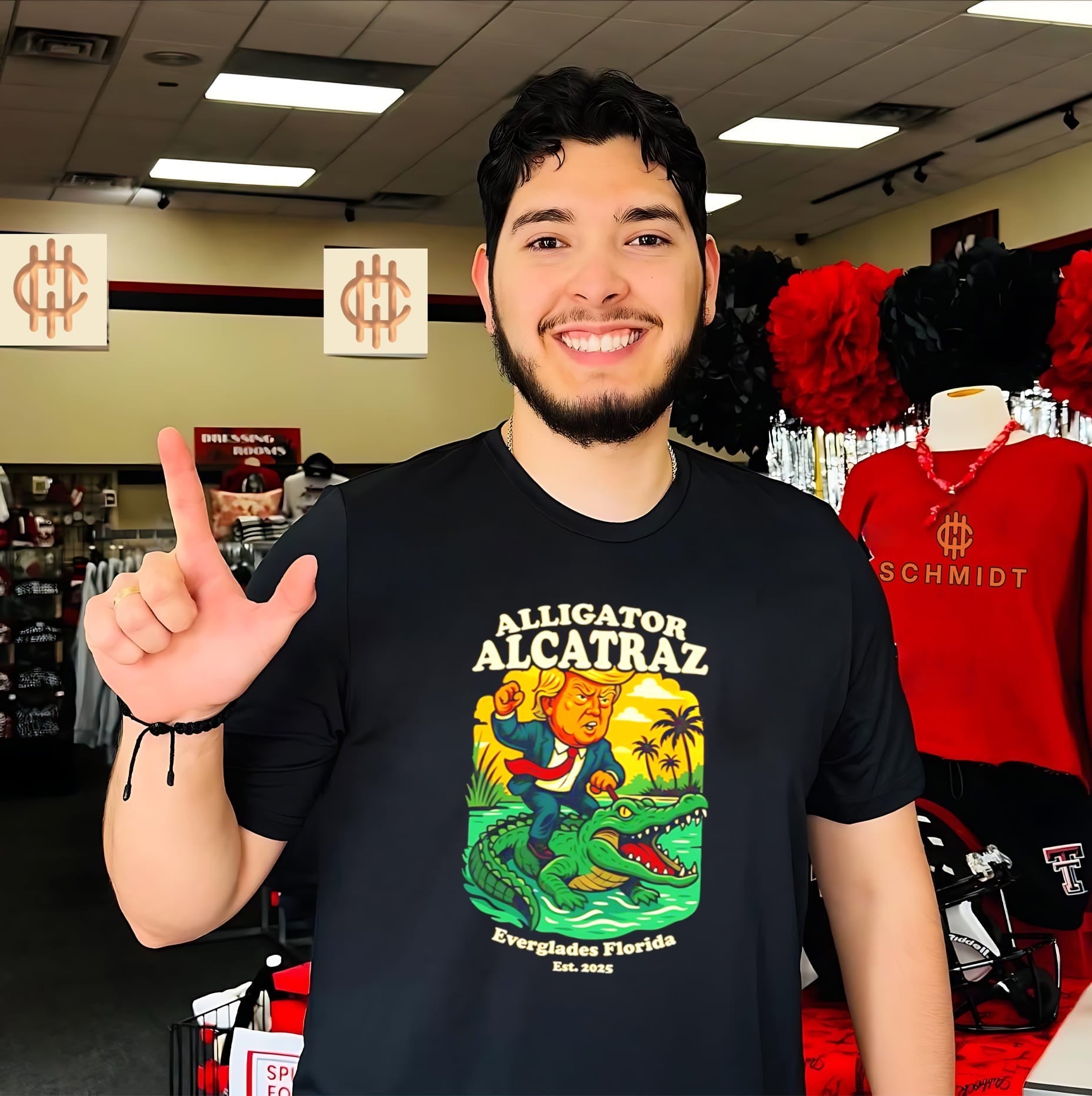 Trump Alligator Alcatraz Everglades Florida EST 2025 Shirt Unisex T-shirt, Sweatshirt, Hoodie, Long Sleeve Tee - T-Shirt, Sweatshirt, Hoodie