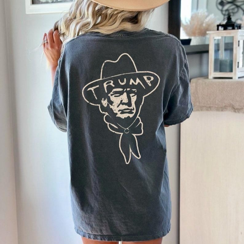 Trump Cowboy Western Donald Trump Cowboy Trump Shirt MAGA Election 2024 Shirt T-Shirts, Hoodie, Sweatshirt - T-Shirt, Sweatshirt, Hoodie