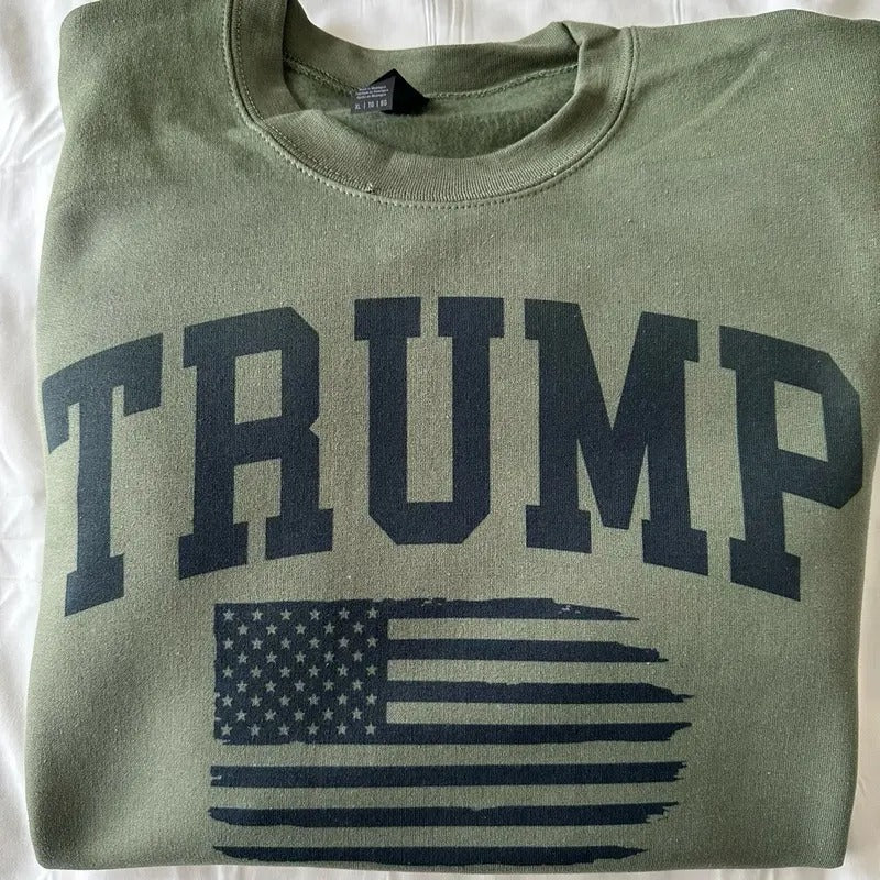 Trump Flag Military Green Trump 47 T-Shirts, Hoodie, Sweatshirt - T-Shirt, Sweatshirt, Hoodie