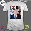 Trump I Love Bibi Benjamin Netanyahu Shirt Unisex T-shirt, Sweatshirt, Hoodie, Long Sleeve Tee - T-Shirt, Sweatshirt, Hoodie