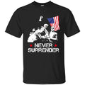 Trump Never Surrender Trump Assassination Attempt Shirt Praying President Trump Shirt Bloodied Trump Fist Pumps Trump Shirts 2024 Front Sided Printed Classic Comfort Cotton All Sizes All Colors T-Shirts, Hoodie, Sweatshirt - T-Shirt, Sweatshirt, Hoodie