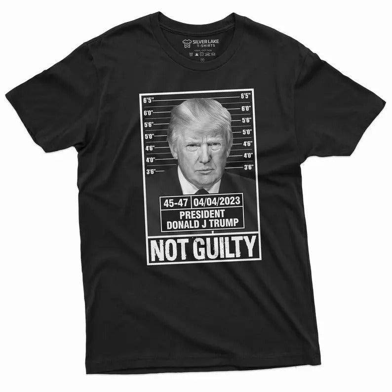 Trump Police Mugshot Photo Not Guilty 45 47 President Shirt T-Shirts, Hoodie, Sweatshirt - T-Shirt, Sweatshirt, Hoodie