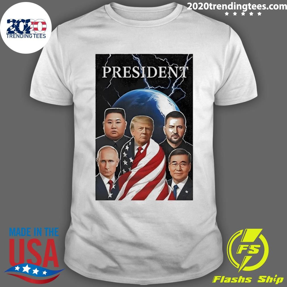 Trump Putin Zelenskyy Kim Jong-un Xi Jinping Global Presidents Shirt Unisex T-shirt, Sweatshirt, Hoodie, Long Sleeve Tee - T-Shirt, Sweatshirt, Hoodie