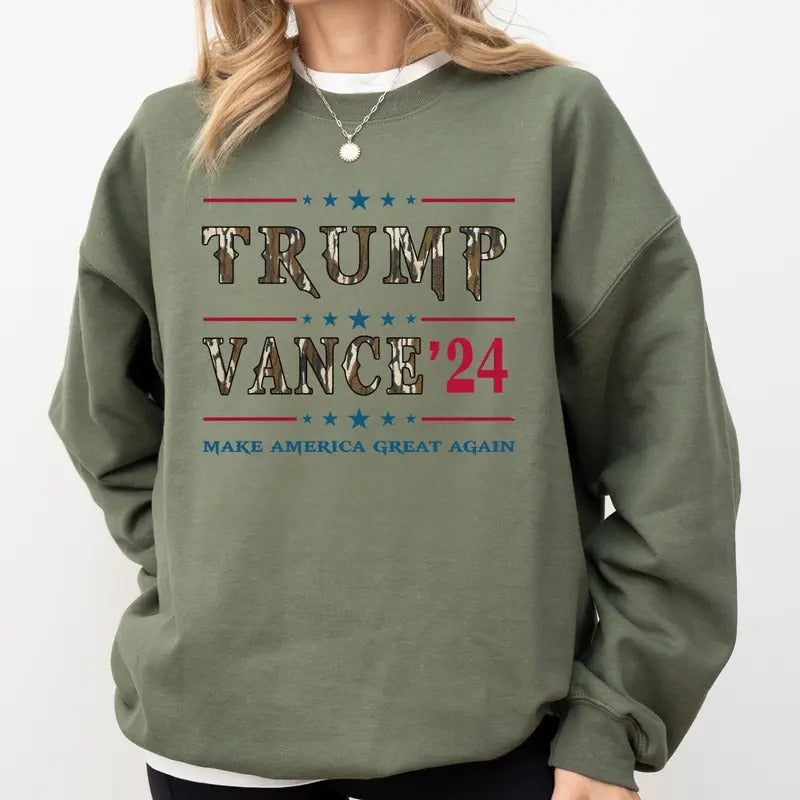 Trump Vance 2424 Camoflauge Bottomland Pattern T-Shirts, Hoodie, Sweatshirt - T-Shirt, Sweatshirt, Hoodie