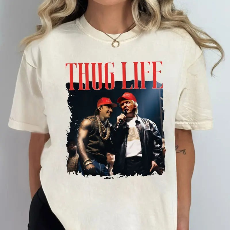 Trump Morgann Wallen Thug Life Shirt Trump Thug Life Shirt Viral Trump Shirt Republican Trump Thug Life Shirt T-Shirts, Hoodie, Sweatshirt - T-Shirt, Sweatshirt, Hoodie