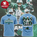 Tulane Green Wave American Football AAC Champions 2025 Two Sided Shirt Unisex T-shirt, Sweatshirt, Hoodie, Long Sleeve Tee - T-Shirt, Sweatshirt, Hoodie