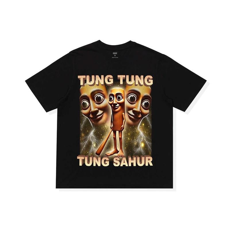 Tung Tung Tung Sahur Funny Meme Shirt Brainrot Shirt Dank Memes Him Funny Summer T-Shirts, Hoodie, Sweatshirt - T-Shirt, Sweatshirt, Hoodie