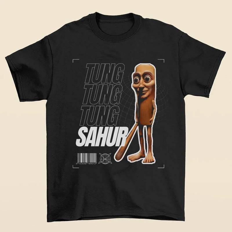 Tung Tung Tung Sahur Funny Italian Brainrot Shirt Meme Mom Menswear Top Top Menswear T-Shirts, Hoodie, Sweatshirt - T-Shirt, Sweatshirt, Hoodie