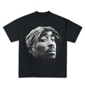 Tupac Portrait 90s Hip Hop Cotton Crew Neck Shirt Him Her Menswear Womenswear Top T-Shirts, Hoodie, Sweatshirt - T-Shirt, Sweatshirt, Hoodie
