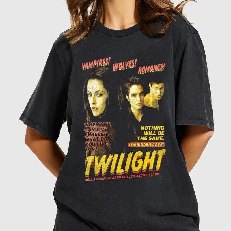 Twilight Saga Vampire Wolf Romance Shirt Ed Bella Shirt Twilight Movies Movie Lovers Comfort Cotton Menswear Top Fit Womenswear T-Shirts, Hoodie, Sweatshirt - T-Shirt, Sweatshirt, Hoodie