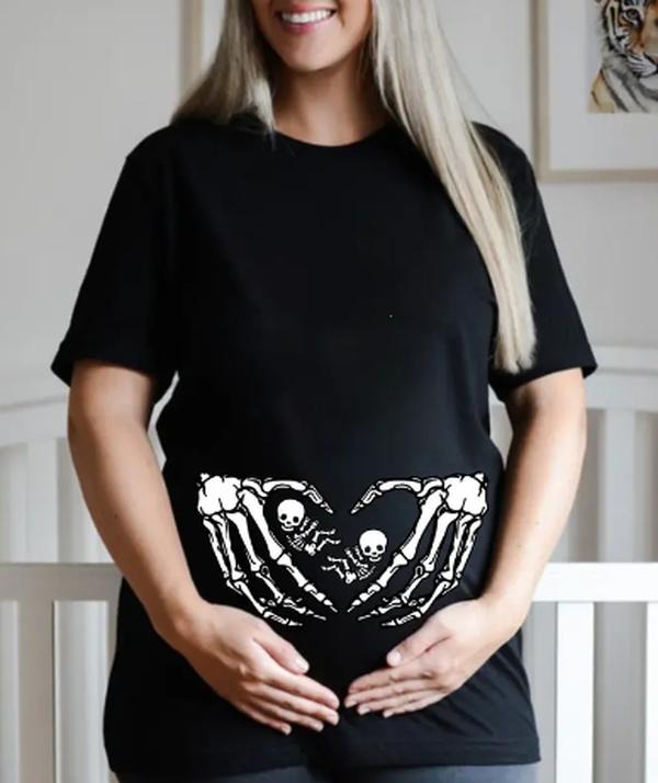 Twins Pregnant Shirt Skeleton Funny Maternity Shirt Pregnancy Announcement Shirt Funny Expecting Mom Shirt T-Shirts, Hoodie, Sweatshirt - T-Shirt, Sweatshirt, Hoodie