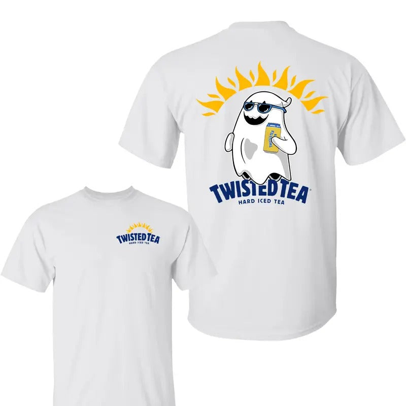 Twisted Tea Ghost Halloween Twisted Tea Shirt Halloween Shirt Classic Cotton 2 Sided Print All Sizes T-Shirts, Hoodie, Sweatshirt - T-Shirt, Sweatshirt, Hoodie