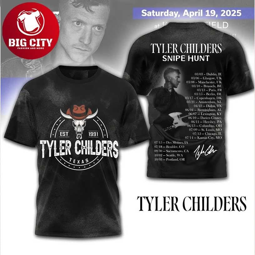 Tyler Childers Snipe Hunt Tour 2026 Two Sided Shirt Unisex T-shirt, Sweatshirt, Hoodie, Long Sleeve Tee - T-Shirt, Sweatshirt, Hoodie