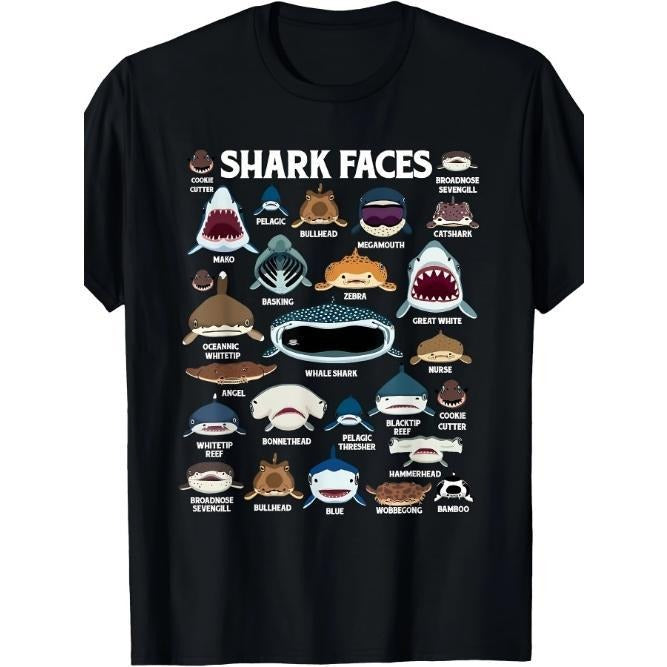 Types Sharks Faces Identification School Kid Made USA T-Shirts, Hoodie, Sweatshirt - T-Shirt, Sweatshirt, Hoodie