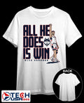 UConn Huskies Basketball Alex Karaban all he does is win shirt Unisex T-shirt, Sweatshirt, Hoodie, Long Sleeve Tee - T-Shirt, Sweatshirt, Hoodie