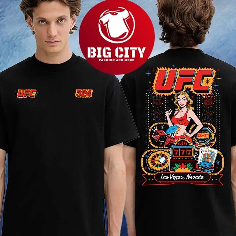 UFC 324 Old Vegas At T-Mobile Arena In Las Vegas Nevada On January 24 2026 Two Sided Two Shirt - T-Shirt, Sweatshirt, Hoodie