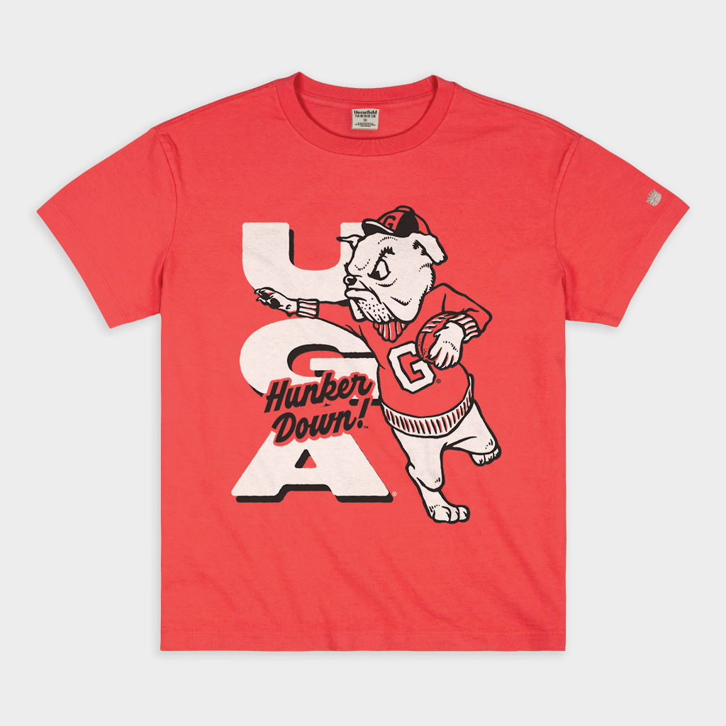 Georgia Bulldogs Football "Hunker Down" Vintage Heavyweight Style001 T-Shirts, Hoodie, Sweatshirt - T-Shirt, Sweatshirt, Hoodie