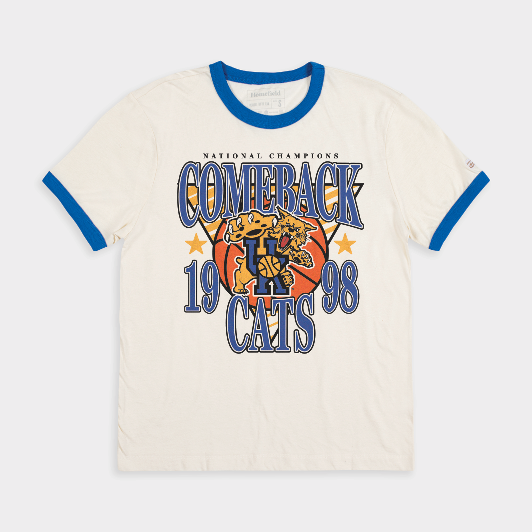 1997 98 Kentucky Basketball "Comeback Cats" Ringer T-Shirts, Hoodie, Sweatshirt - T-Shirt, Sweatshirt, Hoodie