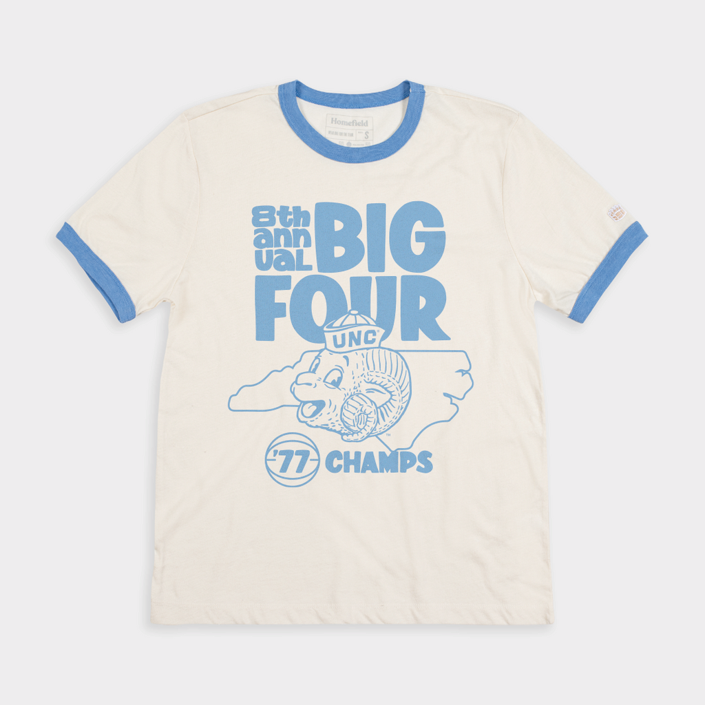 UNC Tar Heels Big Four 1977 Champs Ringer T-Shirts, Hoodie, Sweatshirt - T-Shirt, Sweatshirt, Hoodie
