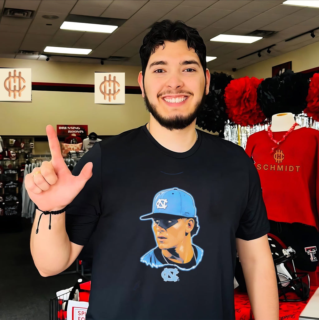 UNC baseball Gavin Gallaher portrait illustration shirt Unisex T-shirt, Sweatshirt, Hoodie, Long Sleeve Tee - T-Shirt, Sweatshirt, Hoodie