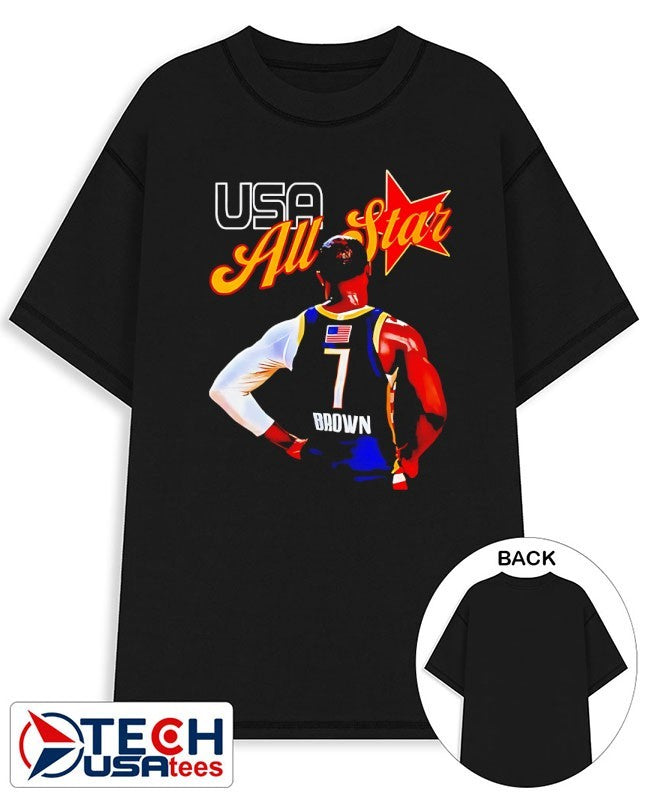 USA All Star 5X Jaylen Brown shirt Unisex T-shirt, Sweatshirt, Hoodie, Long Sleeve Tee - T-Shirt, Sweatshirt, Hoodie